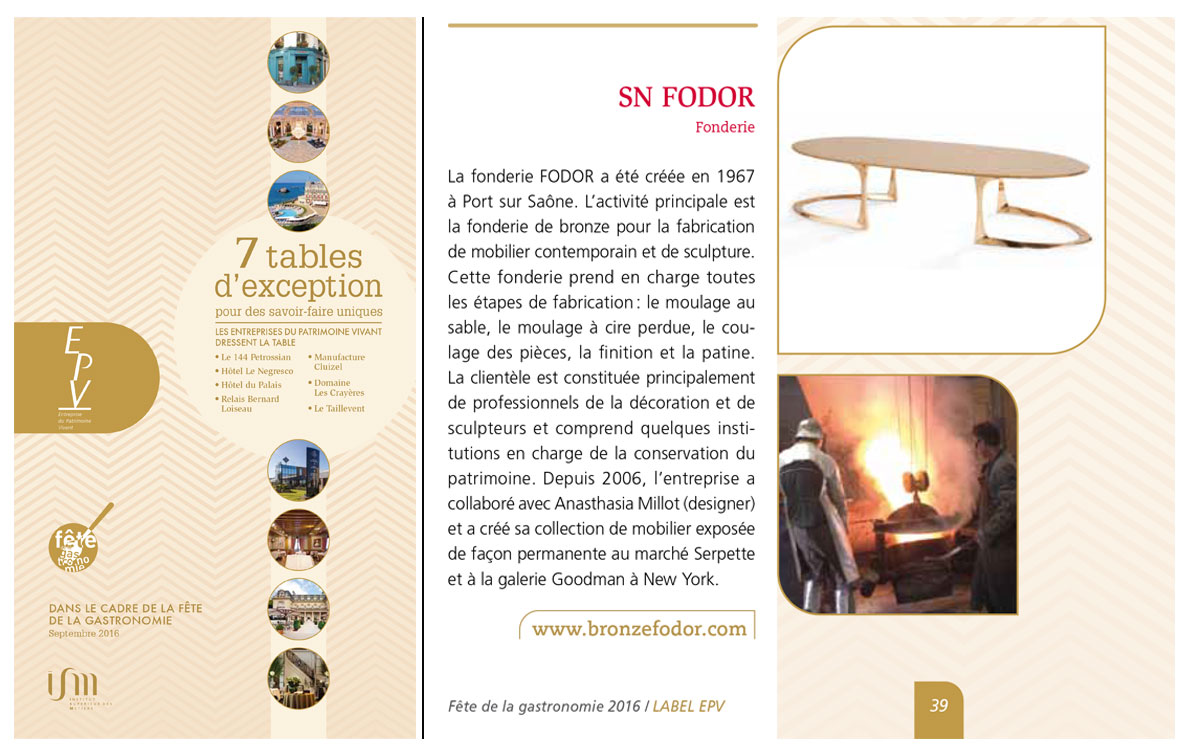 Revue de presse Fonderie Fodor