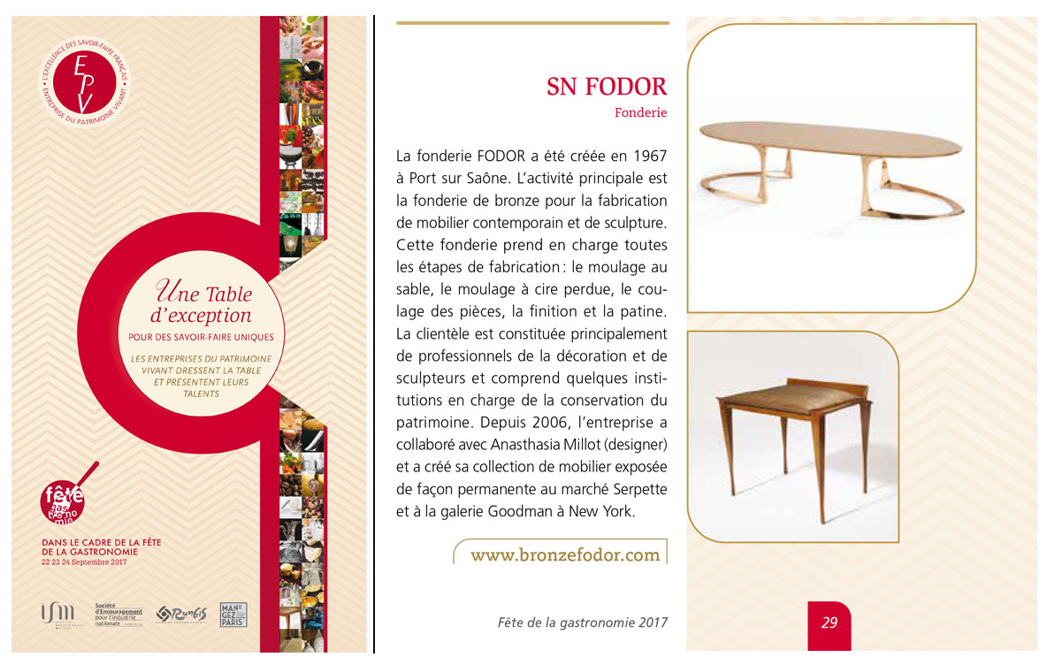 Revue de presse Fonderie Fodor